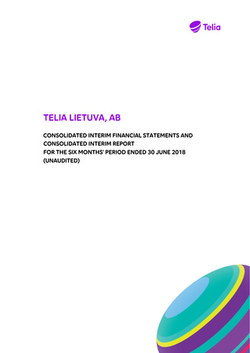 Thumbnail Telia Lietuva Half-year Report 2018-h1
