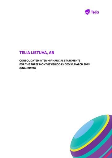 Thumbnail Telia Lietuva Quarterly Report 2019-q1