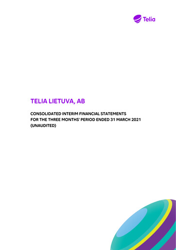 Thumbnail Telia Lietuva Quarterly Report 2021-q1