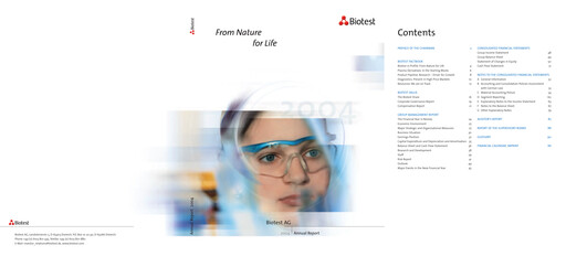 Thumbnail Biotest
 Annual Report 2004