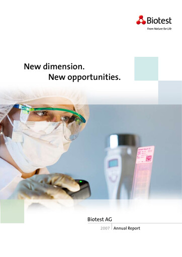 Thumbnail Biotest
 Annual Report 2007