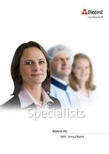 Thumbnail Biotest
 Annual Report 2009