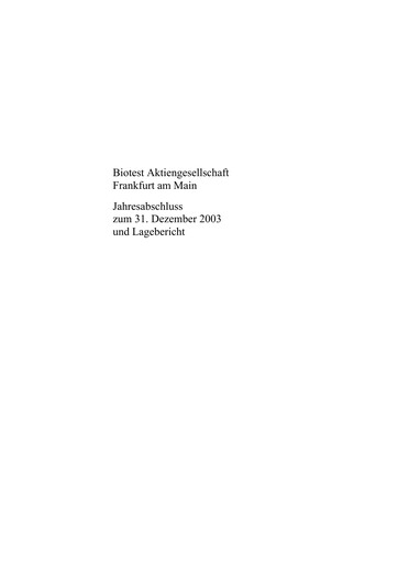 Thumbnail Biotest
 Financial Statement 2003
