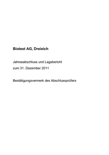 Thumbnail Biotest
 Financial Statement 2011