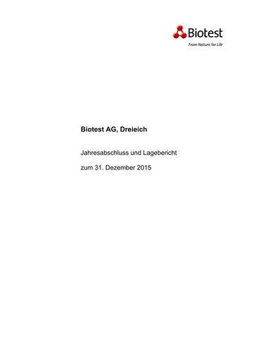 Thumbnail Biotest
 Financial Statement 2015