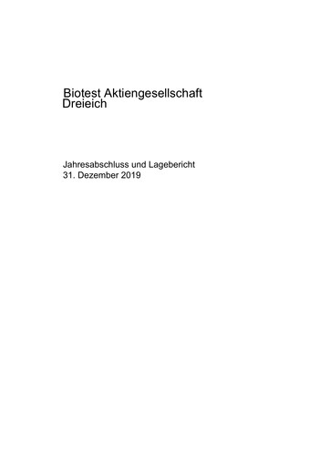 Thumbnail Biotest
 Financial Statement 2019