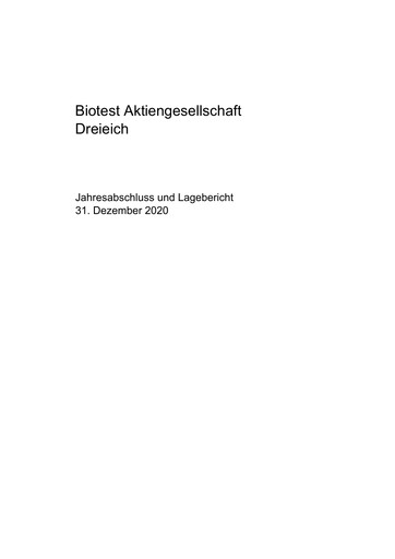 Thumbnail Biotest
 Financial Statement 2020