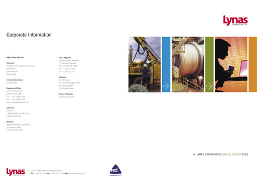 Thumbnail Lynas Annual Report 2005
