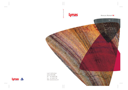 Thumbnail Lynas Annual Report 2006