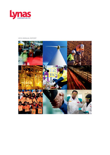 Thumbnail Lynas Annual Report 2012