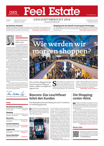Thumbnail Deutsche EuroShop Annual Report 2014