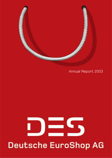 Thumbnail Deutsche EuroShop Annual Report 2003