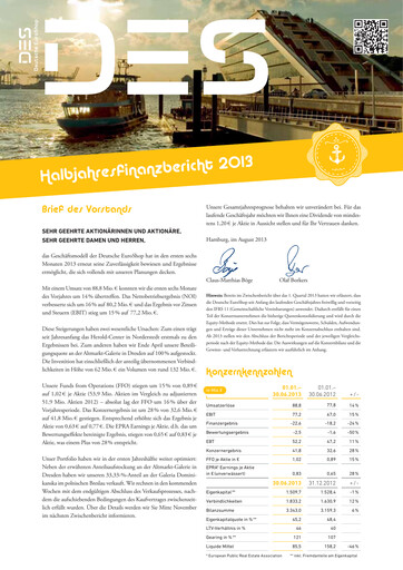Thumbnail Deutsche EuroShop Half-year Report 2013-h1