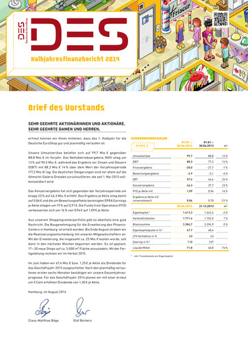 Thumbnail Deutsche EuroShop Half-year Report 2014-h1