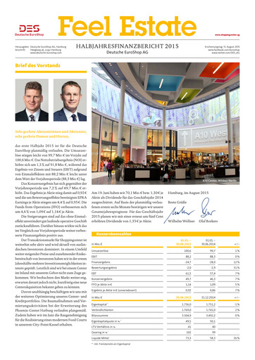 Thumbnail Deutsche EuroShop Half-year Report 2015-h1