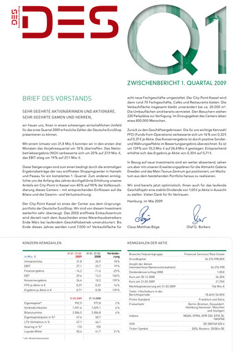 Thumbnail Deutsche EuroShop Quarterly Report 2009-q1