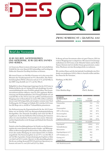 Thumbnail Deutsche EuroShop Quarterly Report 2010-q1