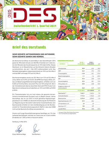 Thumbnail Deutsche EuroShop Quarterly Report 2014-q1