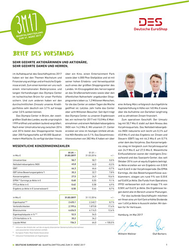 Thumbnail Deutsche EuroShop Quarterly Report 2017-q1