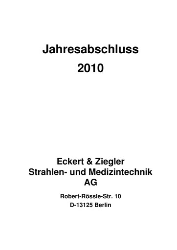 Thumbnail Eckert & Ziegler Financial Statement 2010