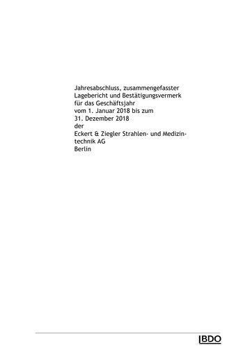 Thumbnail Eckert & Ziegler Financial Statement 2018