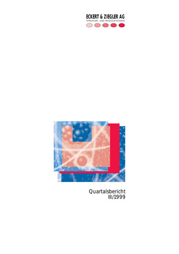 Thumbnail Eckert & Ziegler Quarterly Report 1999-q3