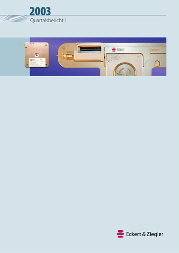 Thumbnail Eckert & Ziegler Quarterly Report 2003-q2