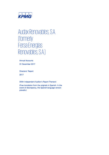 Thumbnail Audax Renovables Financial Statement 2017