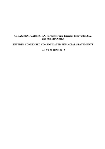 Thumbnail Audax Renovables Half-year Report 2017-h1