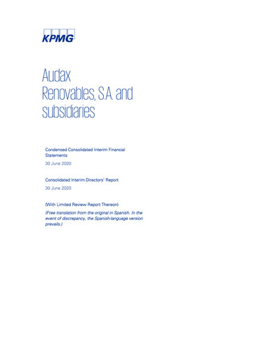 Thumbnail Audax Renovables Half-year Report 2020-h1