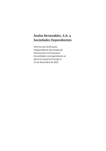 Thumbnail Audax Renovables Sustainability Report 2022