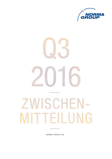 Thumbnail Norma Group Quarterly Report 2016-q3