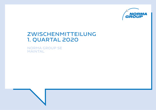 Thumbnail Norma Group Quarterly Report 2020-q1