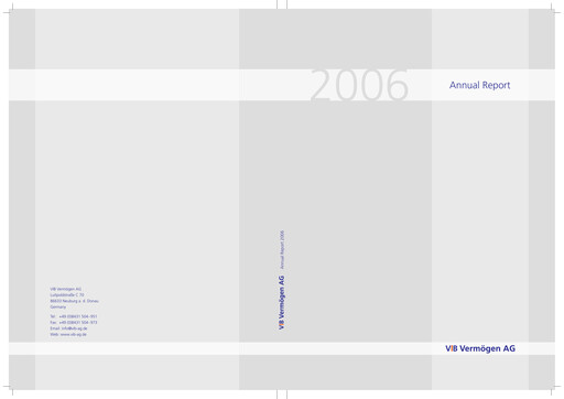 Thumbnail VIB Vermögen Annual Report 2006
