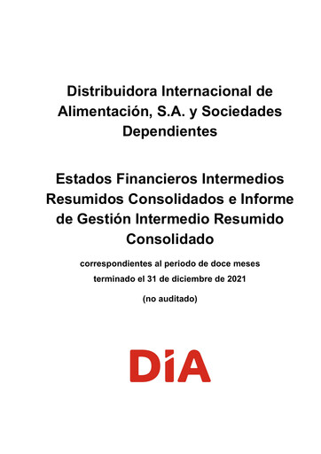 Thumbnail (DIA) Distribuidora Internacional de Alimentación Financial Report 2021