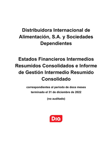 Thumbnail (DIA) Distribuidora Internacional de Alimentación Financial Report 2022