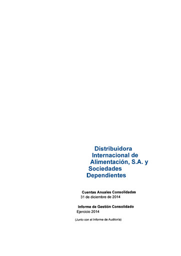 Thumbnail (DIA) Distribuidora Internacional de Alimentación Financial Statement 2014