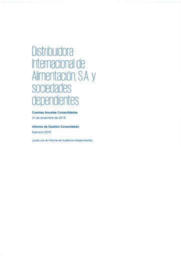 Thumbnail (DIA) Distribuidora Internacional de Alimentación Financial Statement 2016