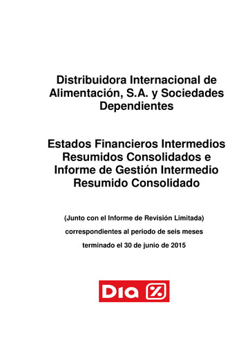 Thumbnail (DIA) Distribuidora Internacional de Alimentación Half-year Report 2015-h1