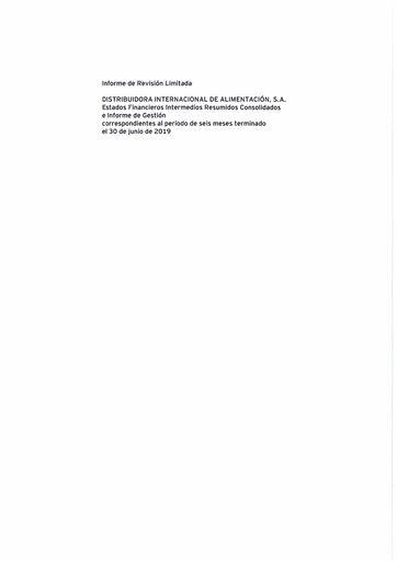 Thumbnail (DIA) Distribuidora Internacional de Alimentación Half-year Report 2019-h1
