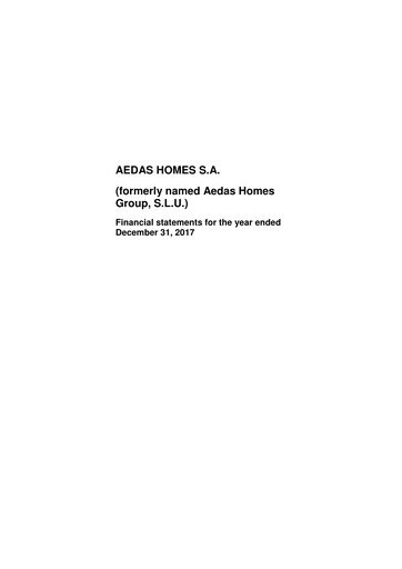 Thumbnail Aedas Homes Financial Statement 2017
