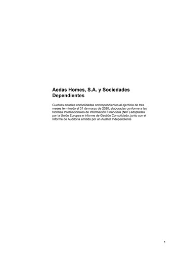 Thumbnail Aedas Homes Financial Statement 2020