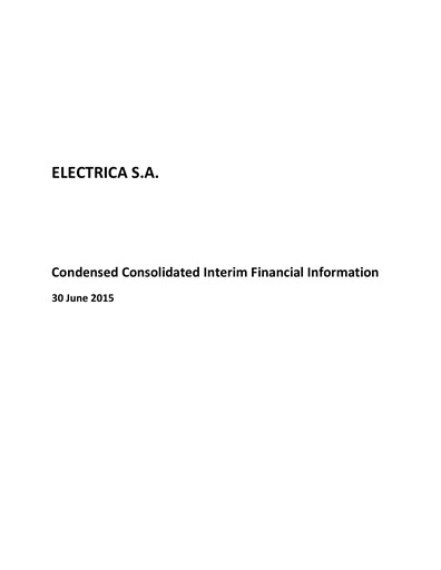 Vorschaubild Electrica
 Finanzmitteilung 2015-h1
