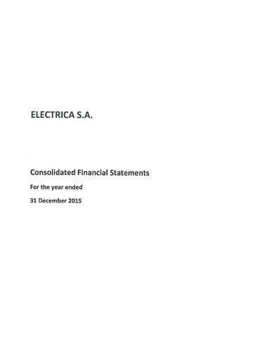 Vorschaubild Electrica
 Finanzmitteilung 2015