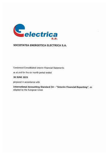 Vorschaubild Electrica
 Finanzmitteilung 2021-h1