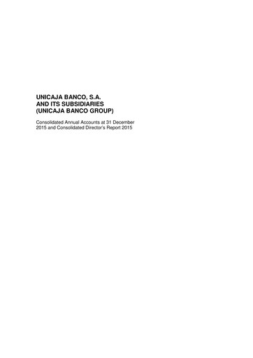 Thumbnail Unicaja Banco Annual Report 2015