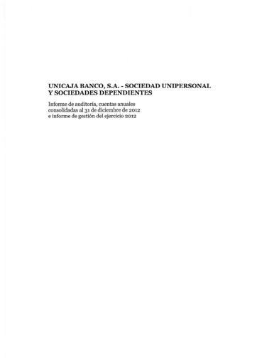 Thumbnail Unicaja Banco Financial Statement 2012