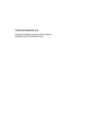 Thumbnail Unicaja Banco Financial Statement 2014