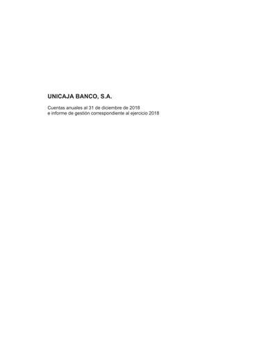 Thumbnail Unicaja Banco Financial Statement 2018
