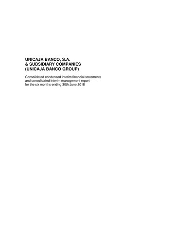 Thumbnail Unicaja Banco Half-year Report 2018-h1